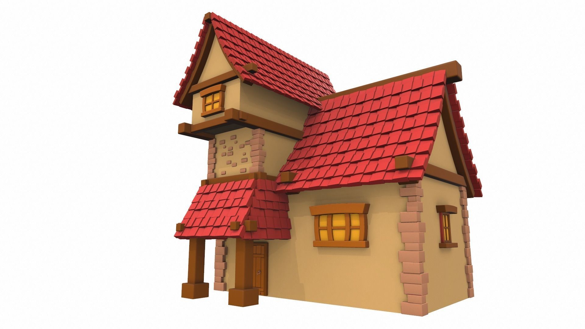 Cartoon house 07 3D model_5