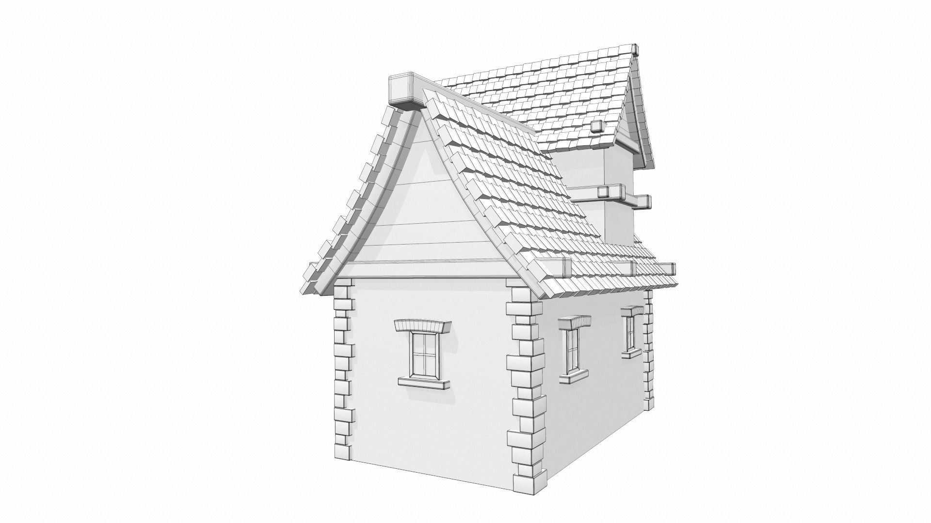 Cartoon house 07 3D model_19