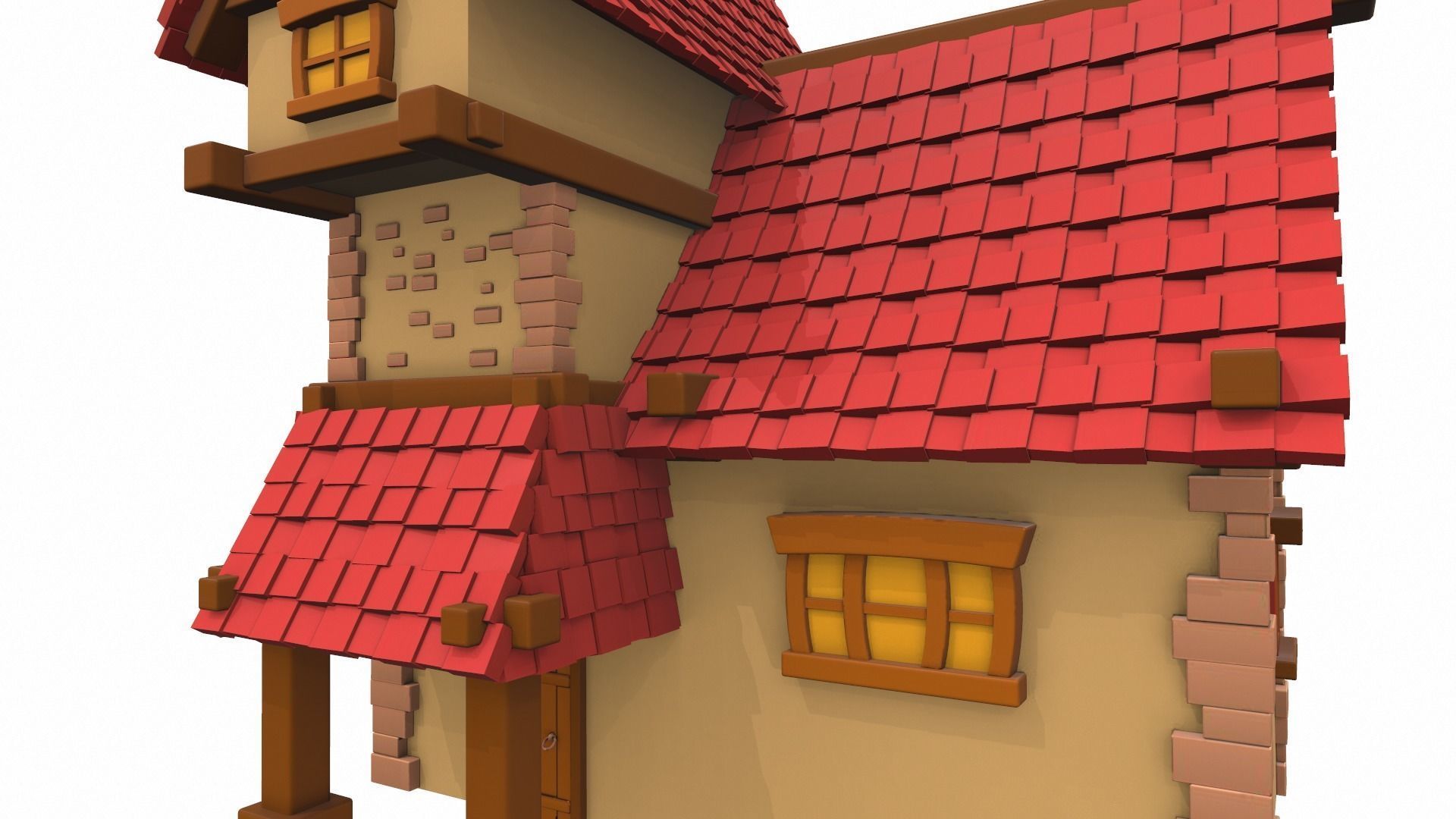 Cartoon house 07 3D model_8