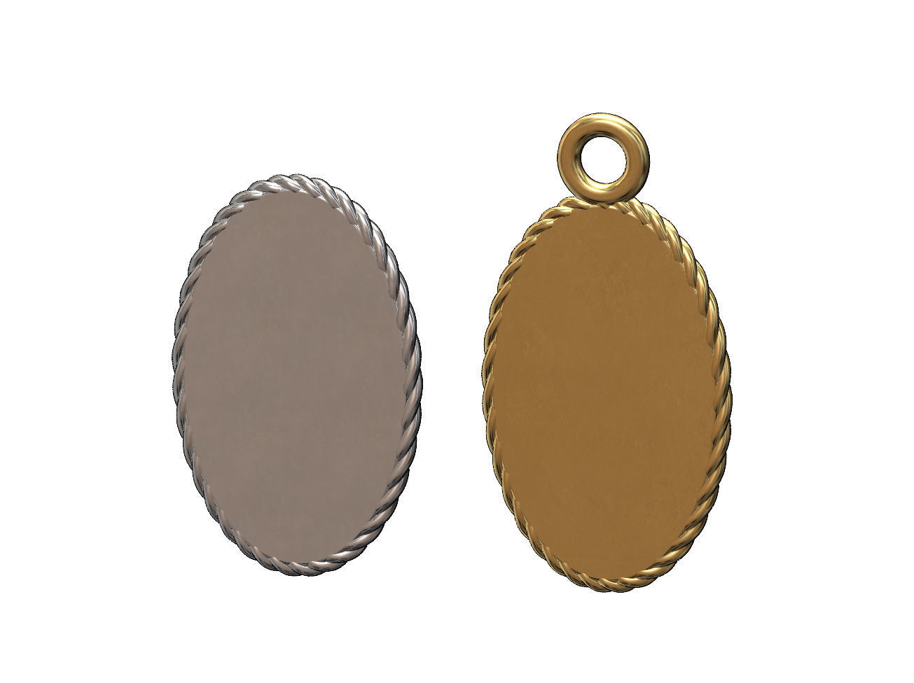 ANKH eternal key of life rope pendant and charm 3D print model_2