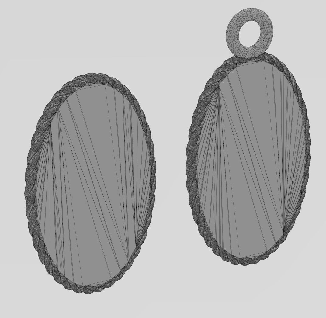 ANKH eternal key of life rope pendant and charm 3D print model_12