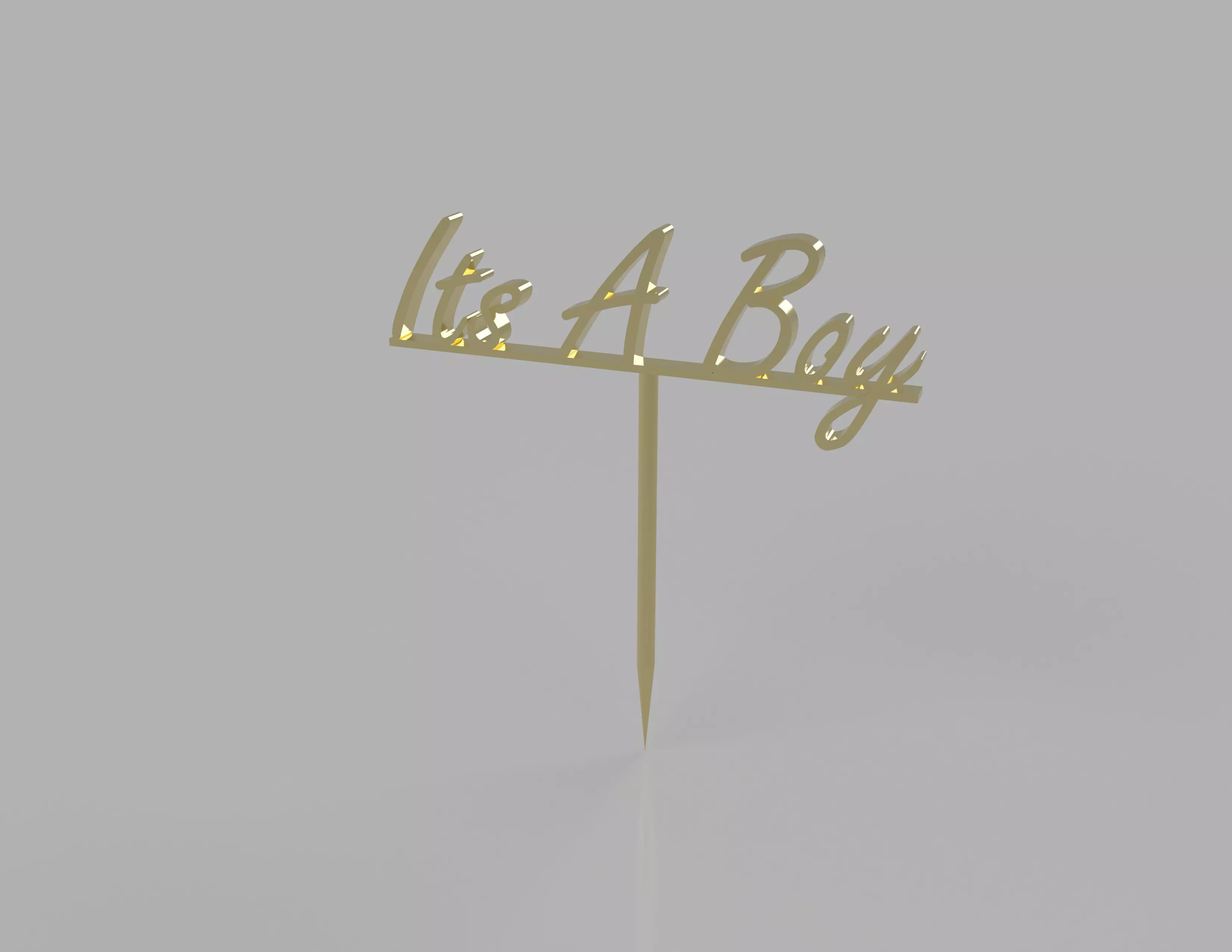 ItsABoy Cake Topper Free 3D print model_0