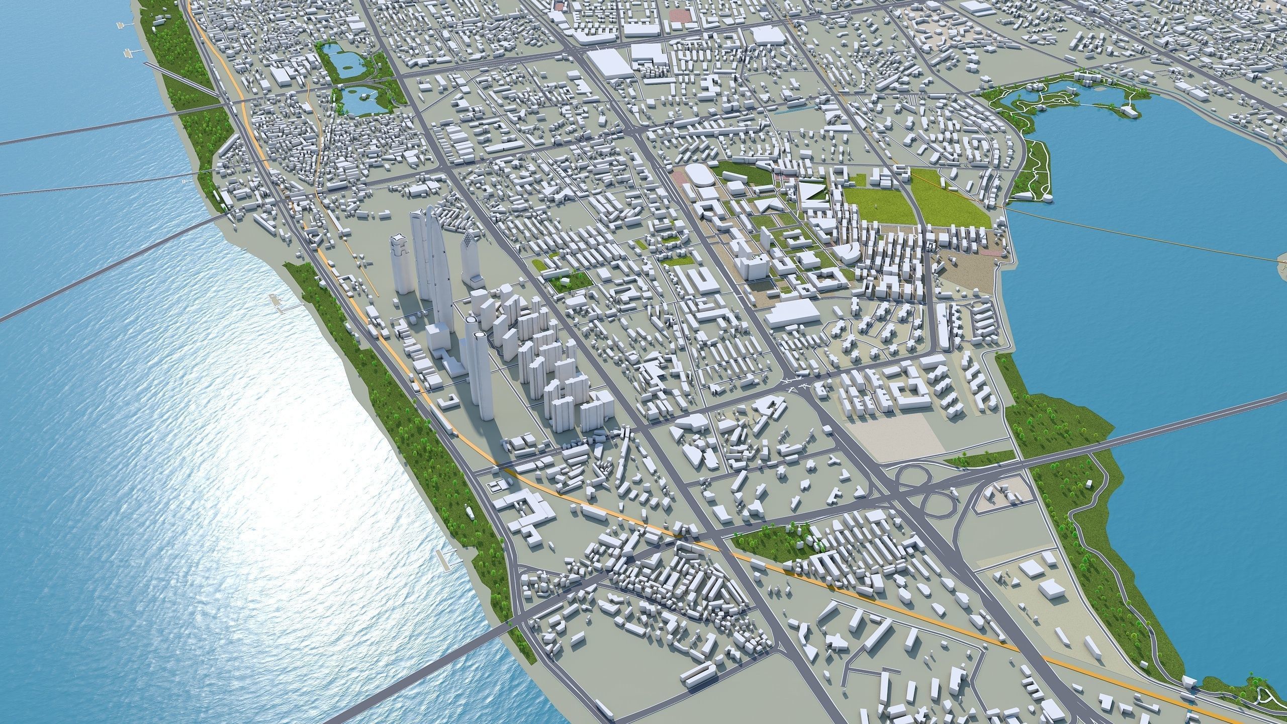 Wuhan Hubei China Low-poly 3D model_2