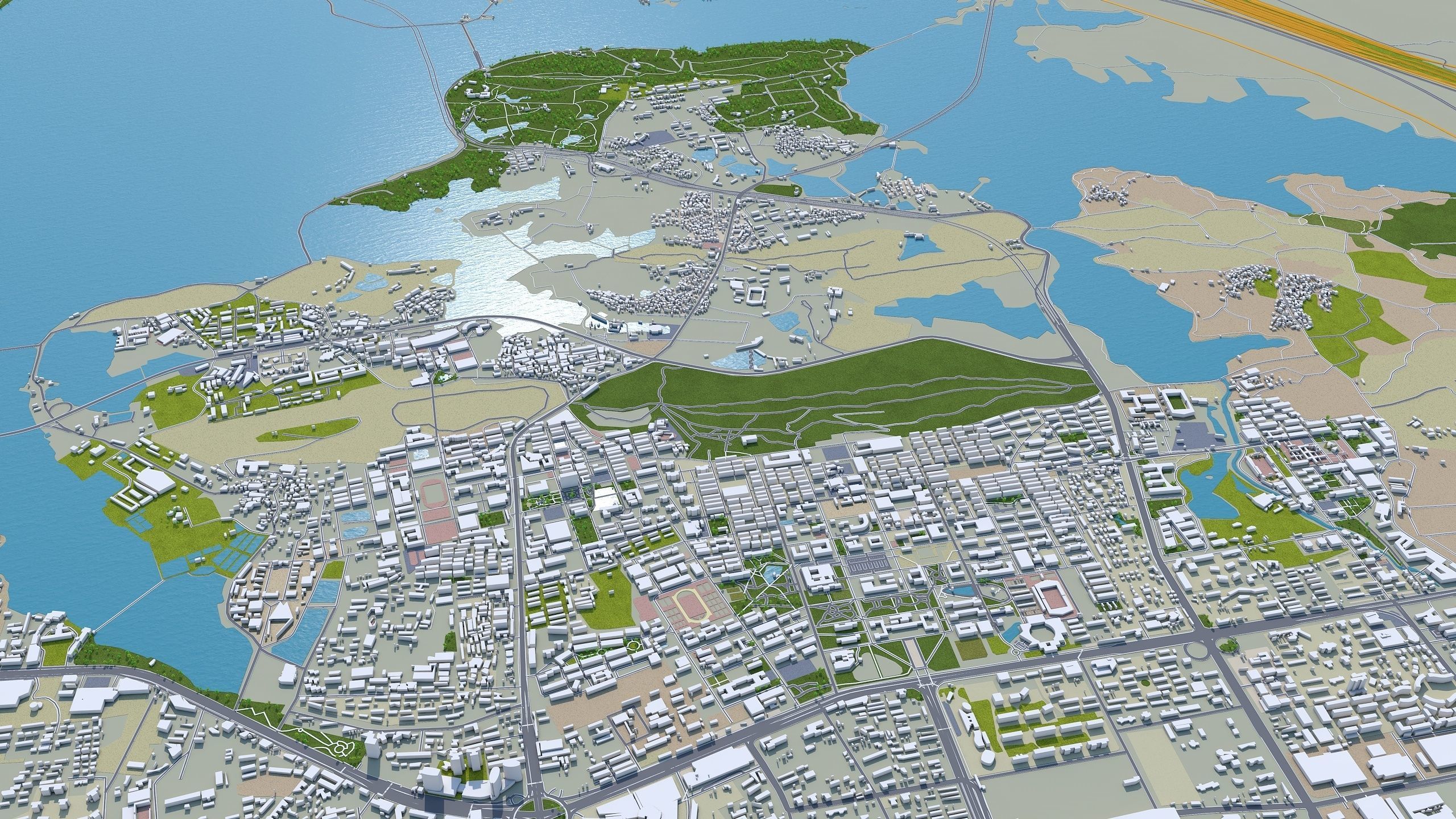 Wuhan Hubei China Low-poly 3D model_9