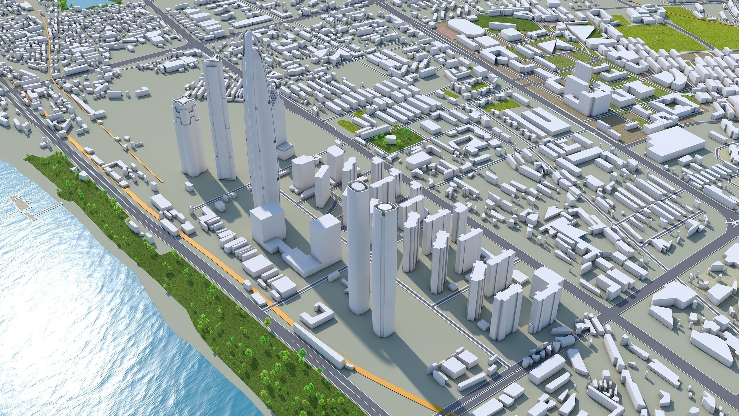 Wuhan Hubei China Low-poly 3D model_1
