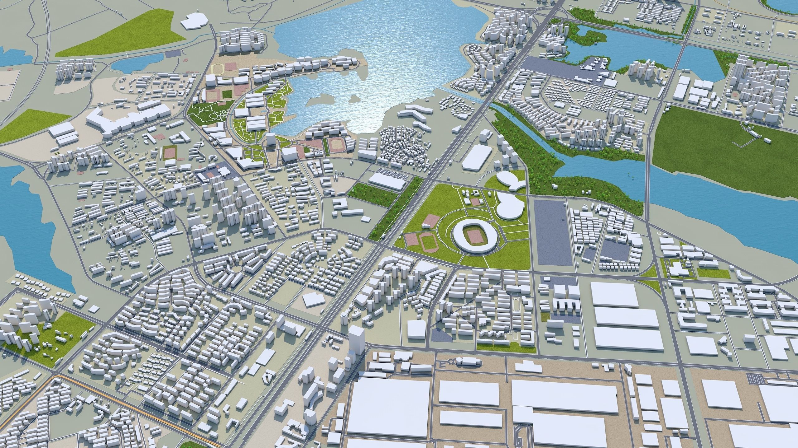 Wuhan Hubei China Low-poly 3D model_4