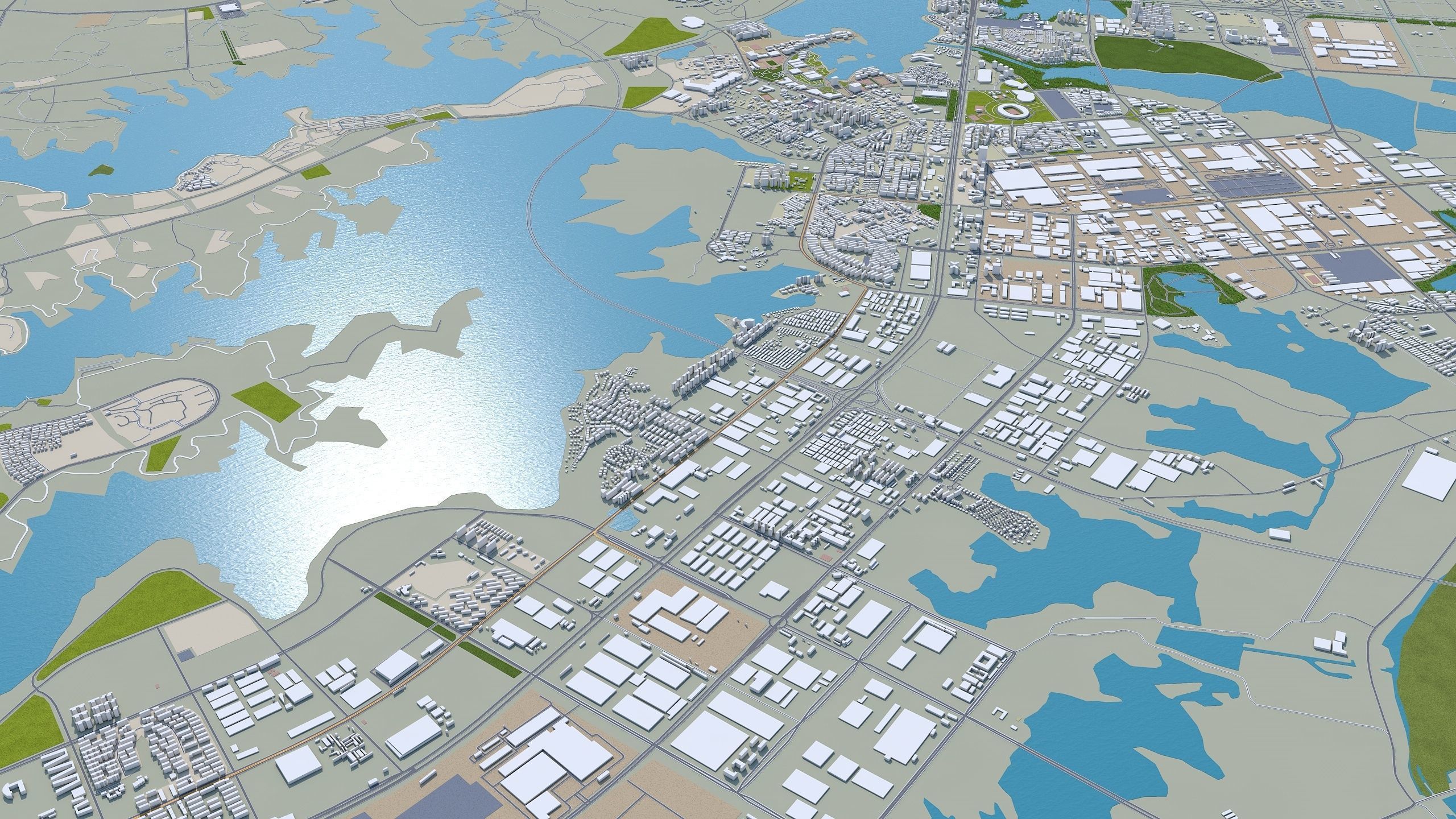 Wuhan Hubei China Low-poly 3D model_5