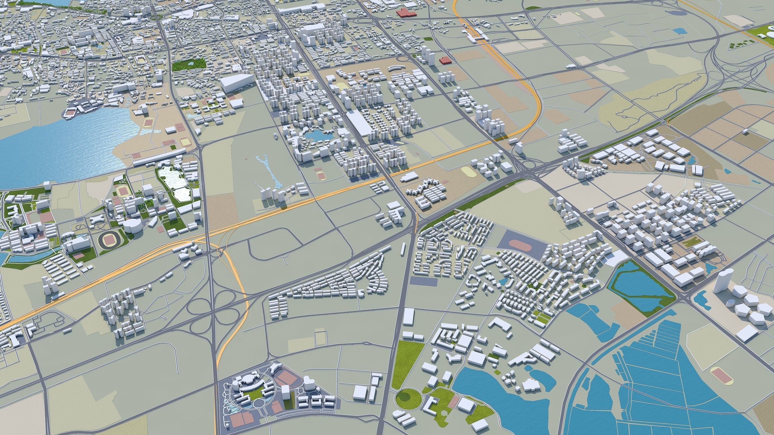 Wuhan Hubei China Low-poly 3D model_10