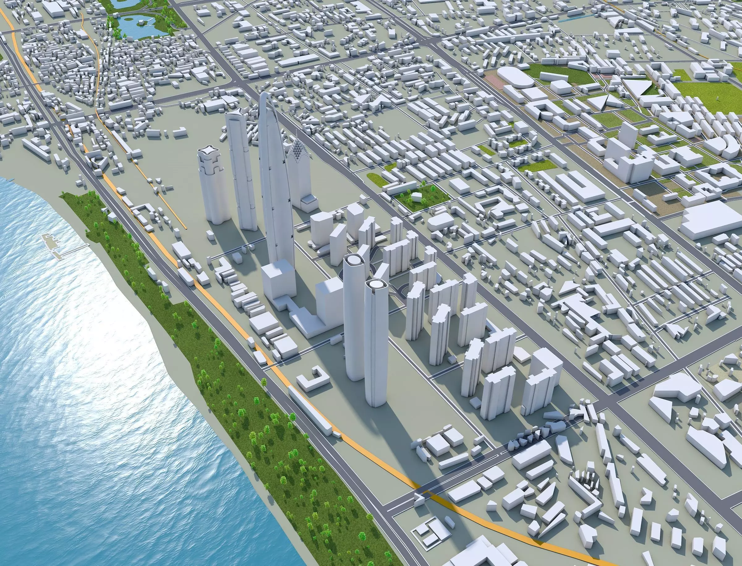 Wuhan Hubei China Low-poly 3D model_0