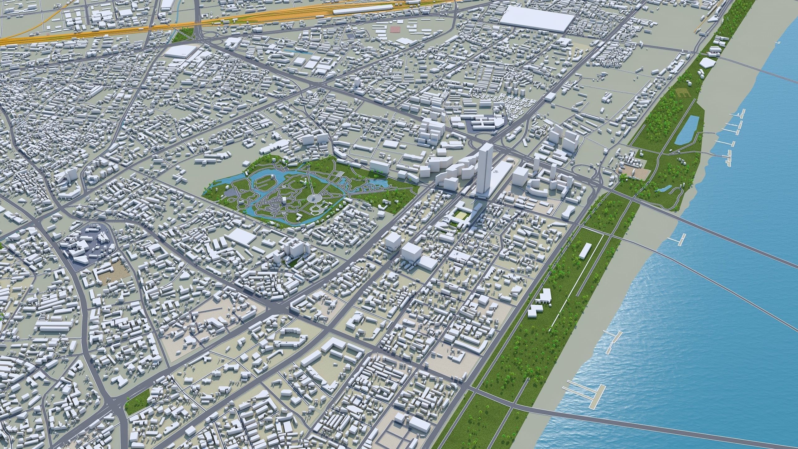 Wuhan Hubei China Low-poly 3D model_6