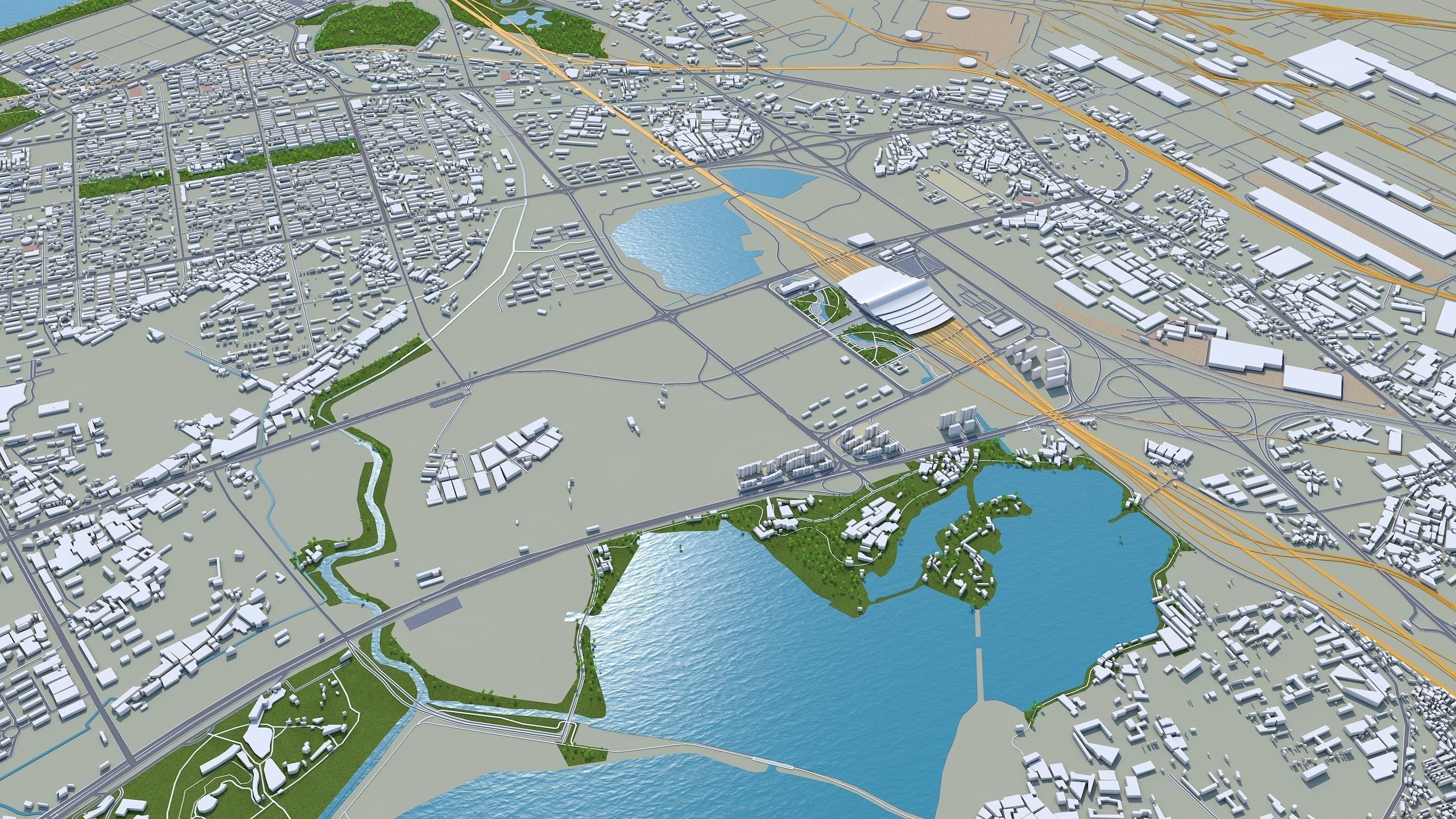 Wuhan Hubei China Low-poly 3D model_8