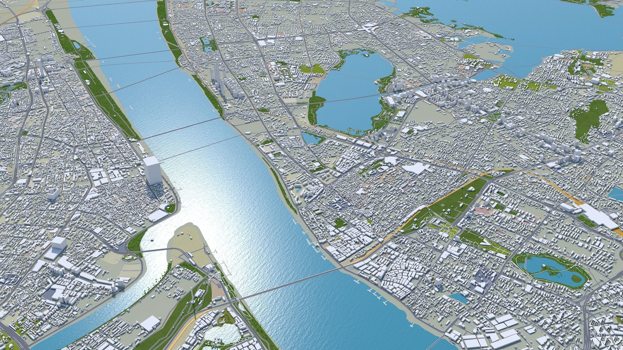 Wuhan Hubei China Low-poly 3D model_3