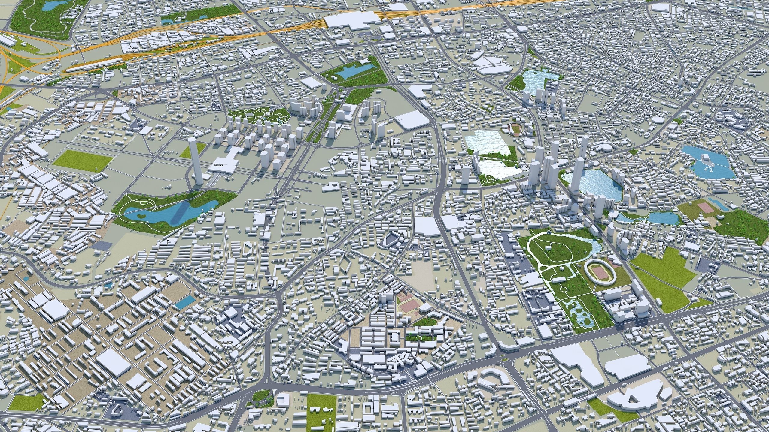 Wuhan Hubei China Low-poly 3D model_7