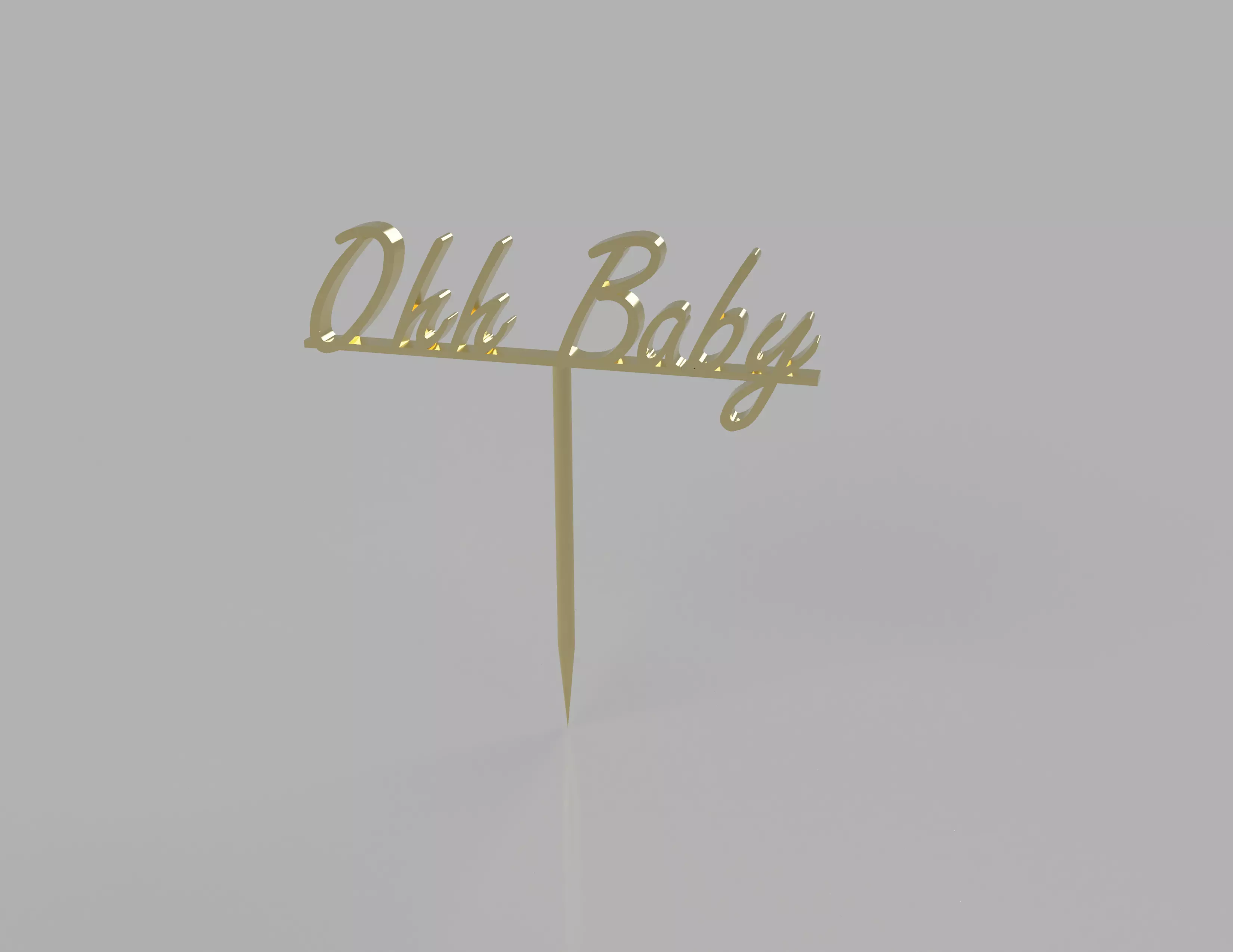 OhhBaby Cake Topper Free 3D print model