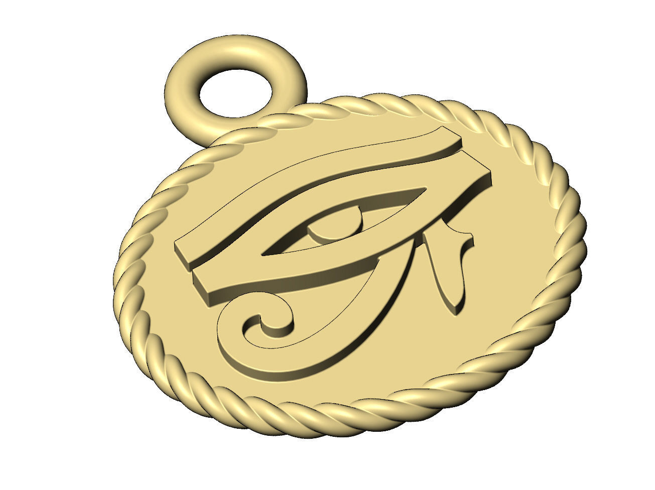 Eye of Horus rope ornament and charm 3D print model_9