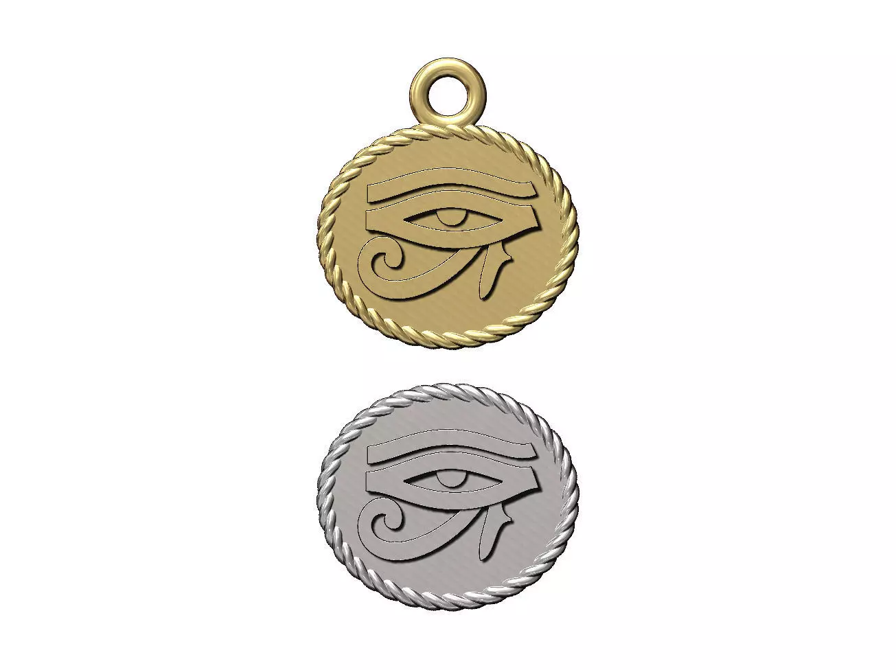 Eye of Horus rope ornament and charm 3D print model_0