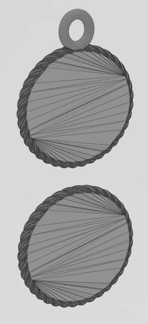 Eye of Horus rope ornament and charm 3D print model_12