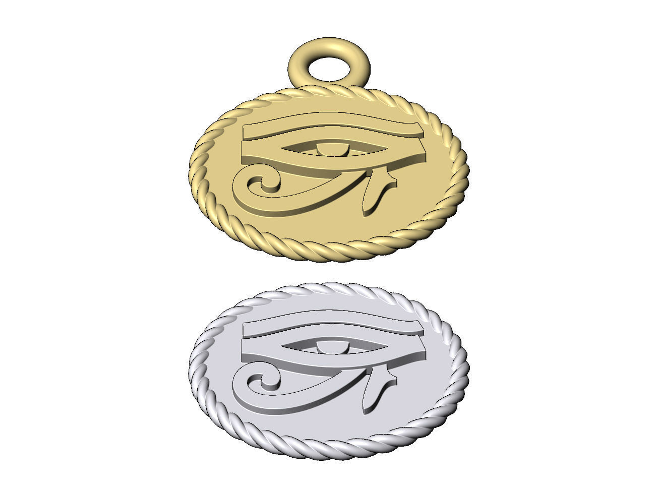 Eye of Horus rope ornament and charm 3D print model_4