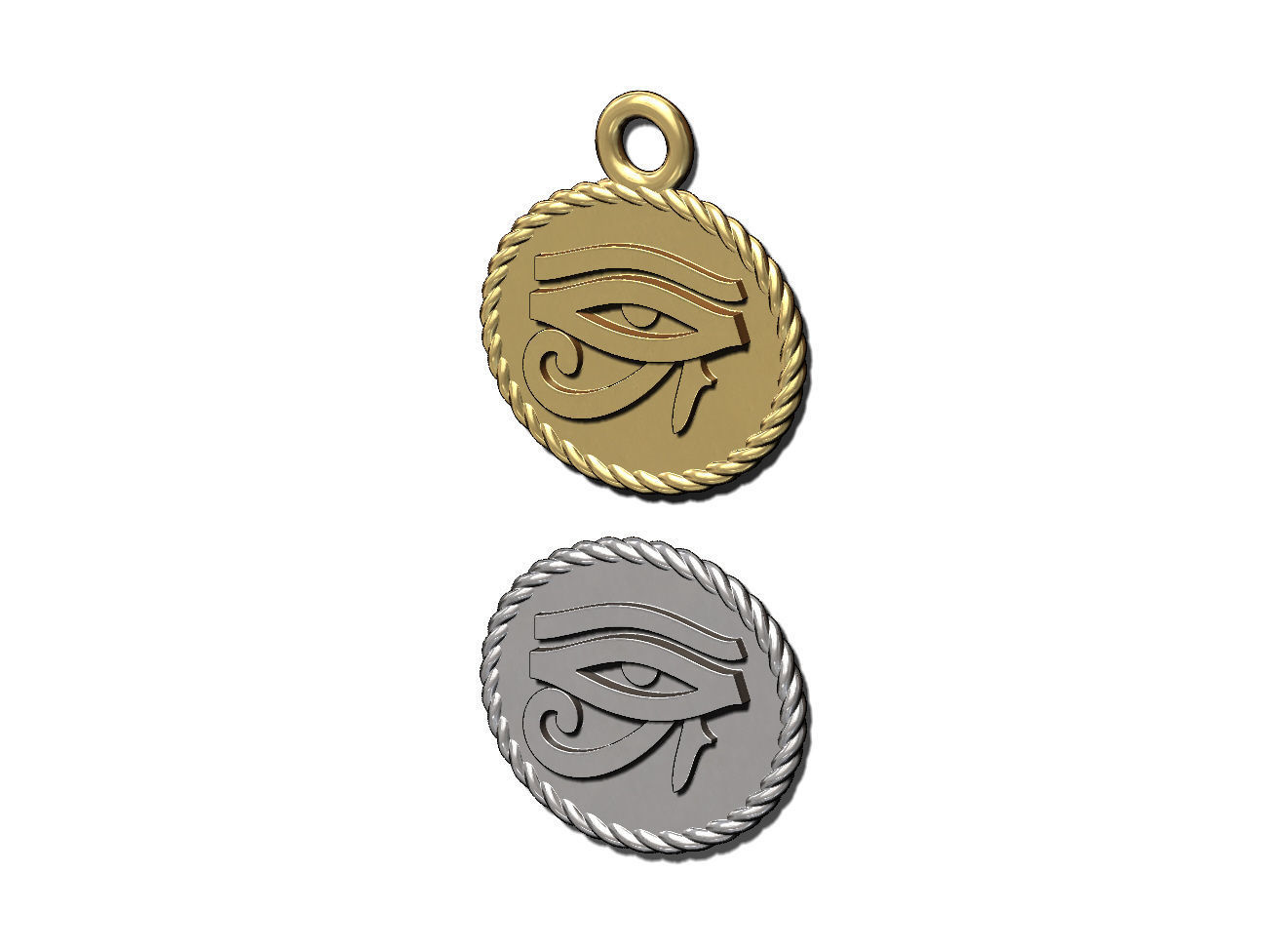 Eye of Horus rope ornament and charm 3D print model_1