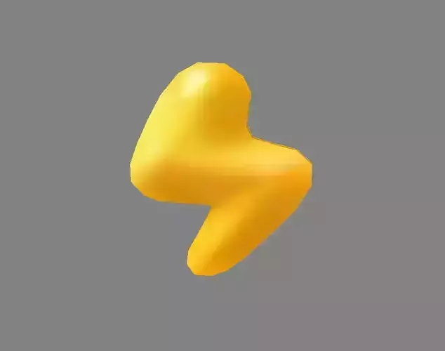 Cartoon lightning icon
