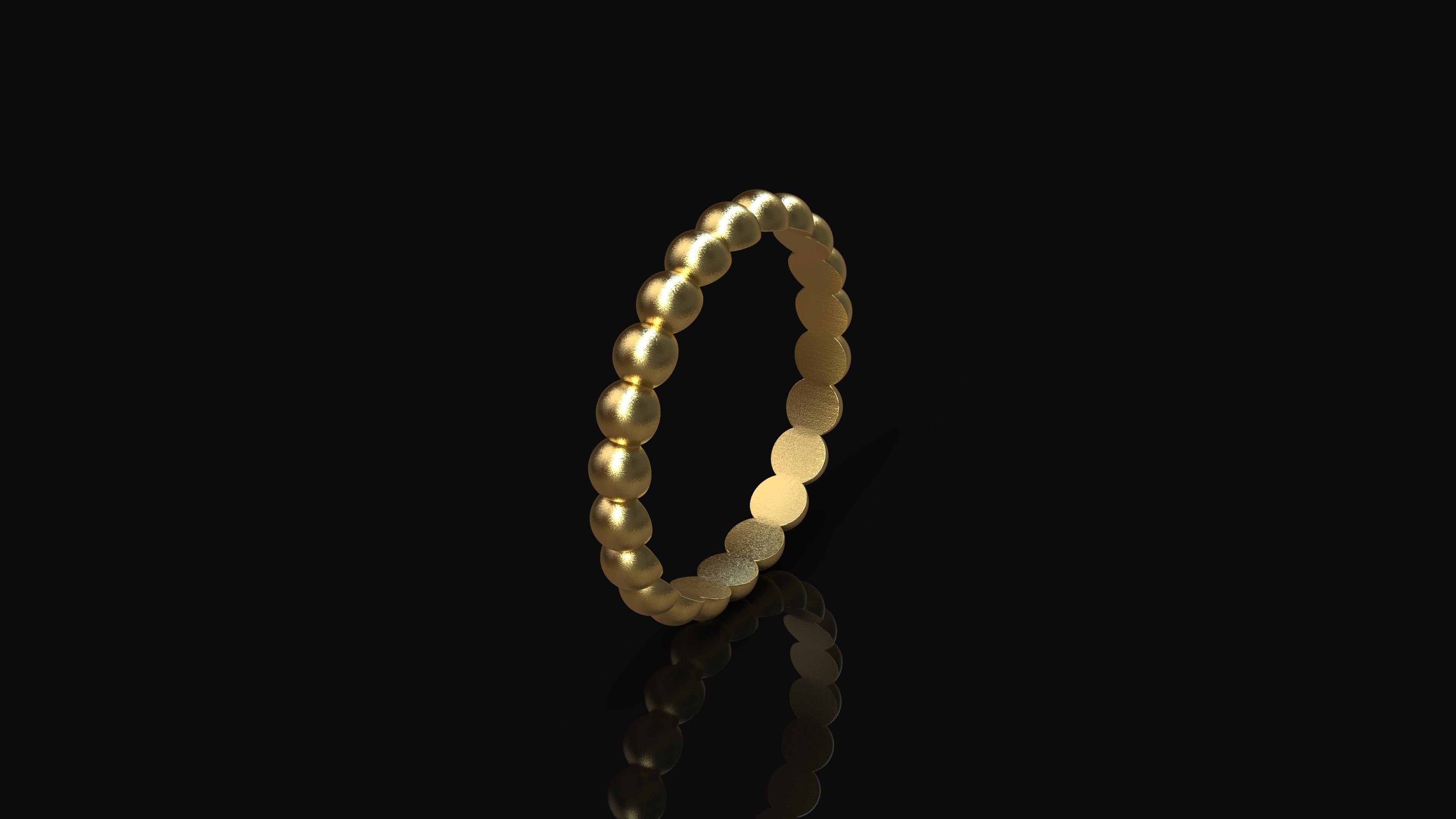 Model 240 Semi Circle Ball Ring 1 EU 13 Sizes 3D print model_1