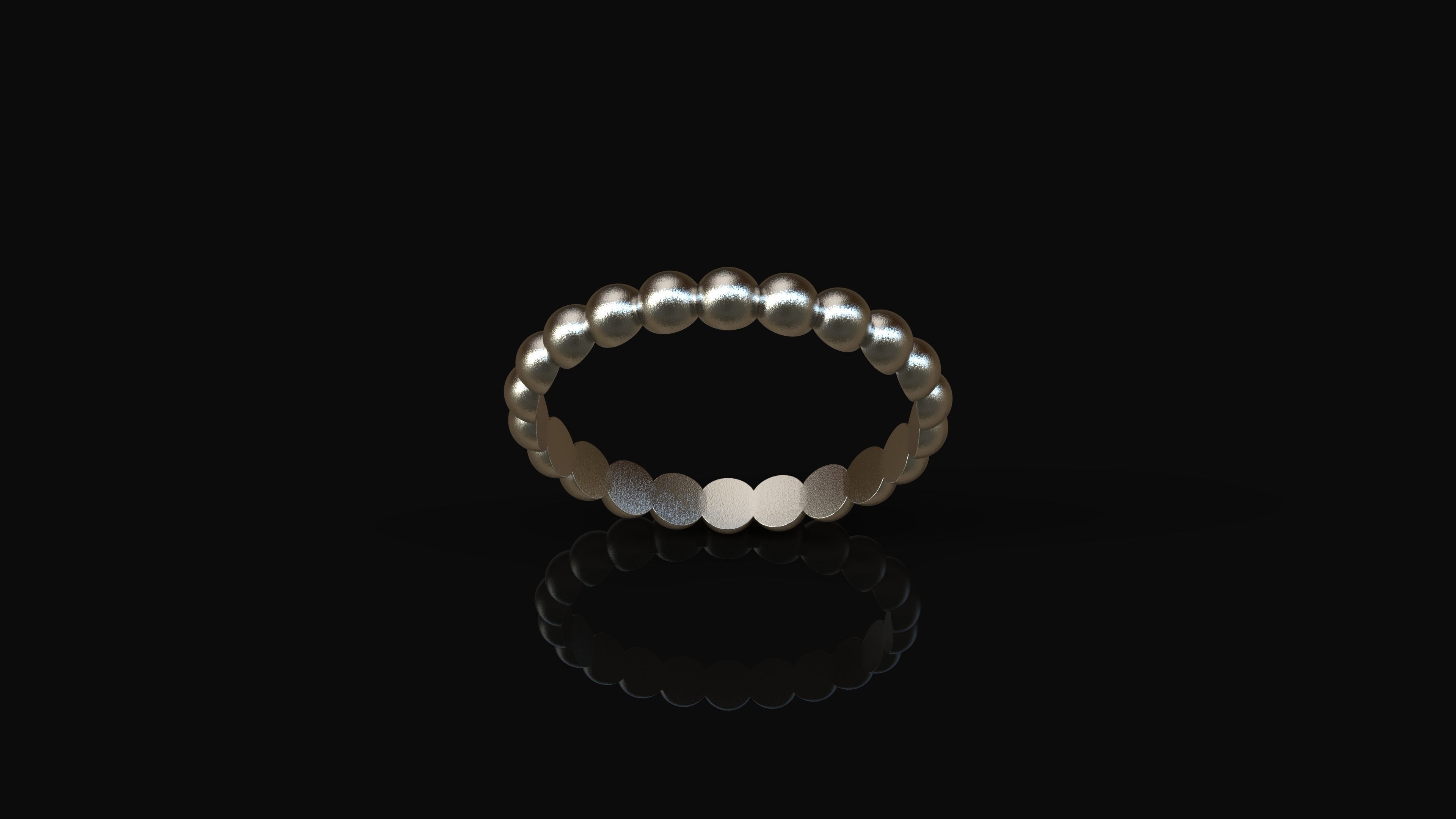 Model 240 Semi Circle Ball Ring 1 EU 13 Sizes 3D print model_3