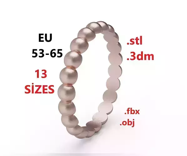 Model 240 Semi Circle Ball Ring 1 EU 13 Sizes