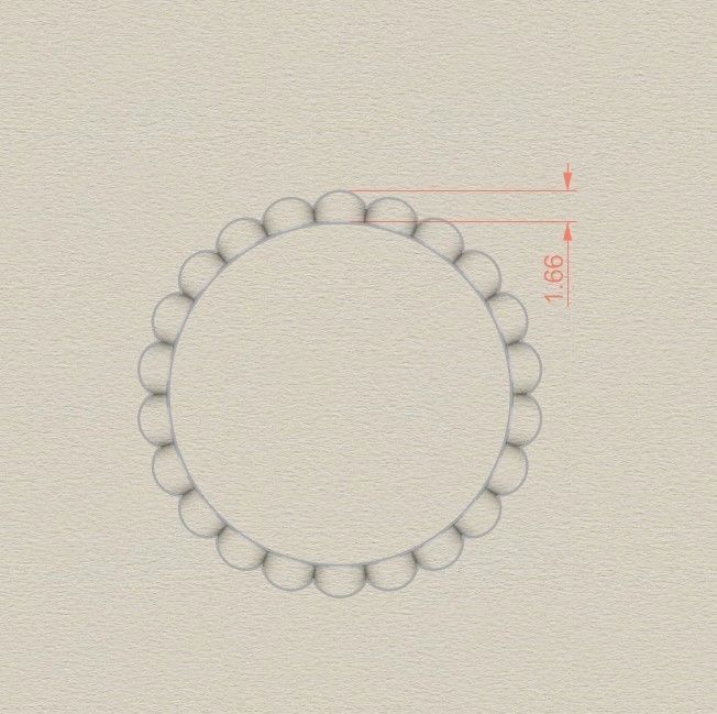 Model 241 Semi Circle Ball Ring 1 US 13 Sizes 3D print model_7