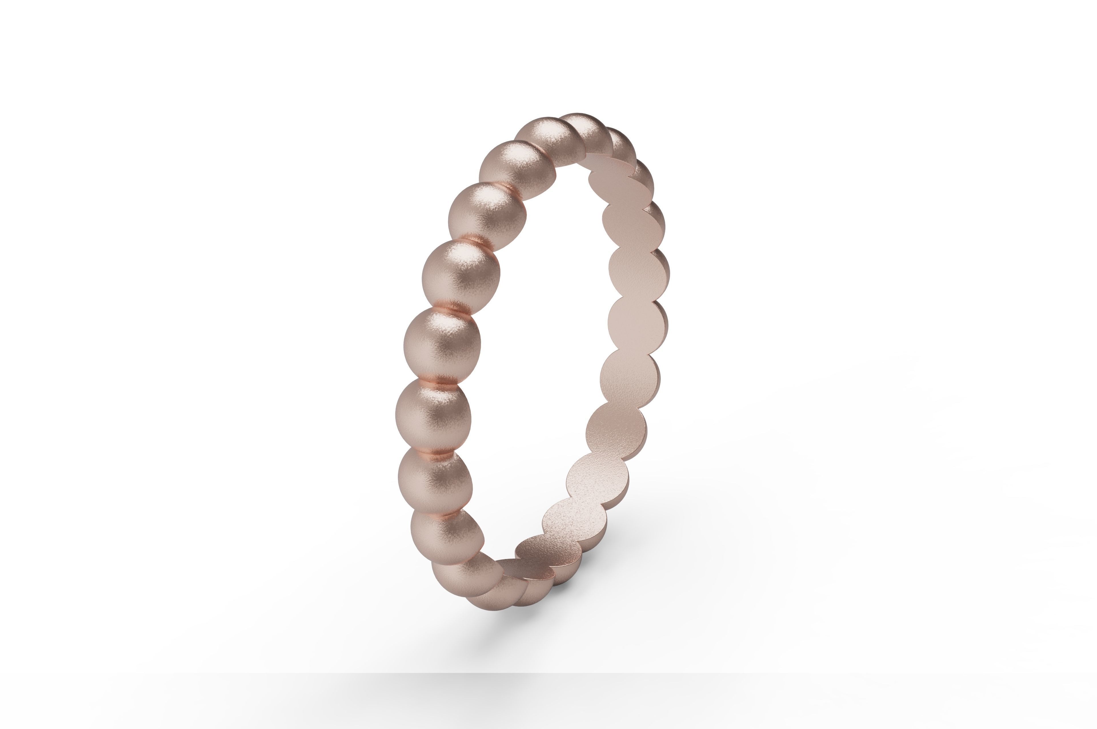 Model 241 Semi Circle Ball Ring 1 US 13 Sizes 3D print model_3