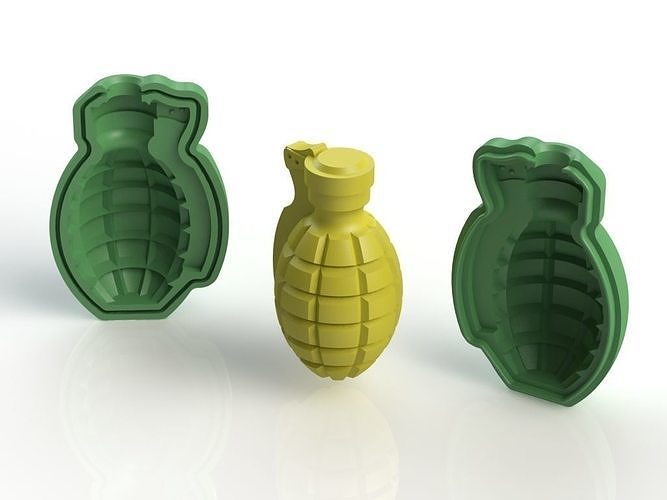 Grenade Ice Cube Mold 3D print model