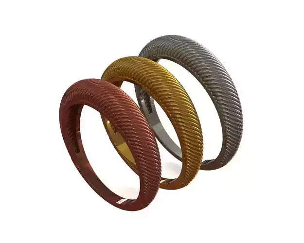 Twisted wire dome signet ring