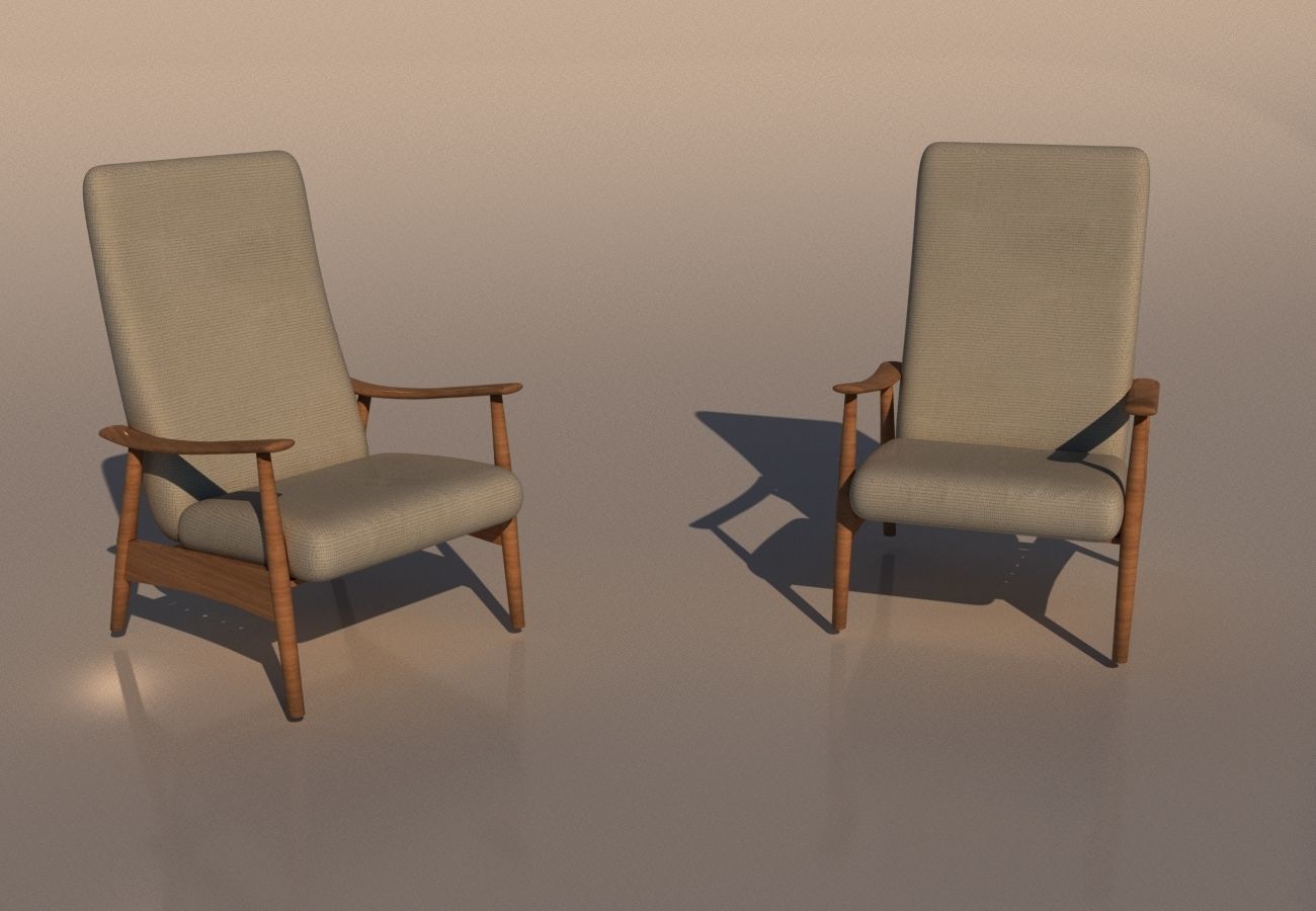 table with   chair 3D model_1