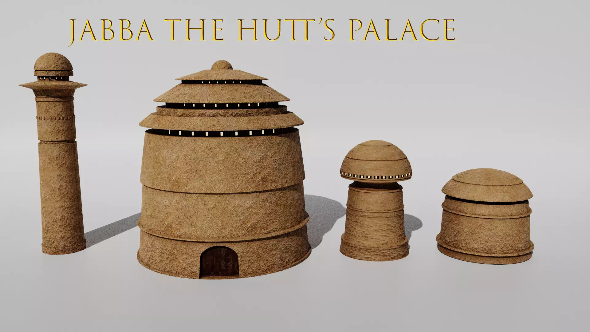 Jabba The Hutts Palace Tatooine Low-poly 3D model_0