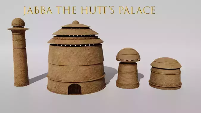 Jabba The Hutts Palace Tatooine Low-poly 3D model