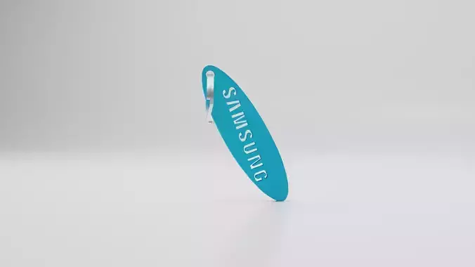 Samsung logo keychain Free 3D print model