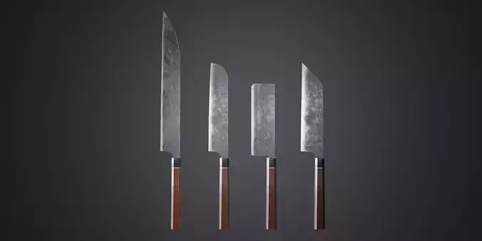 Oriental Kitchen Knives Set