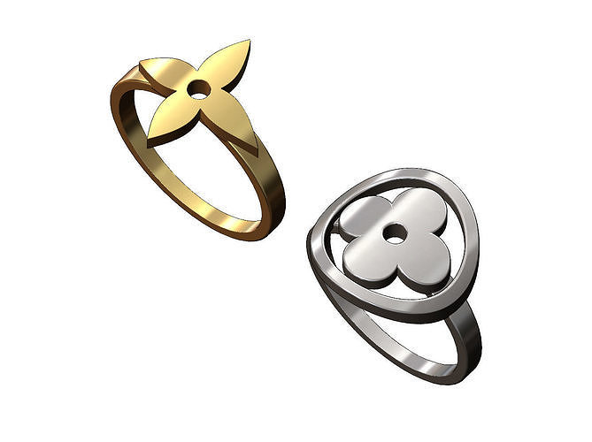 Louis Vuitton idylle blossom ornaments rings 3D print model