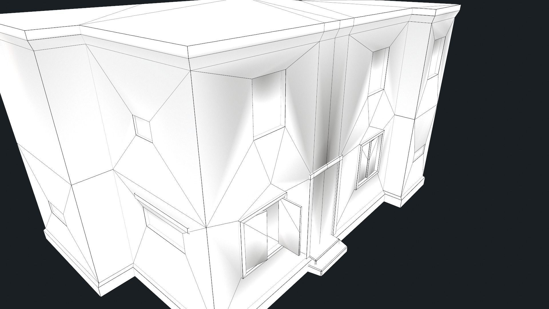 White House  Low-poly 3D model_6