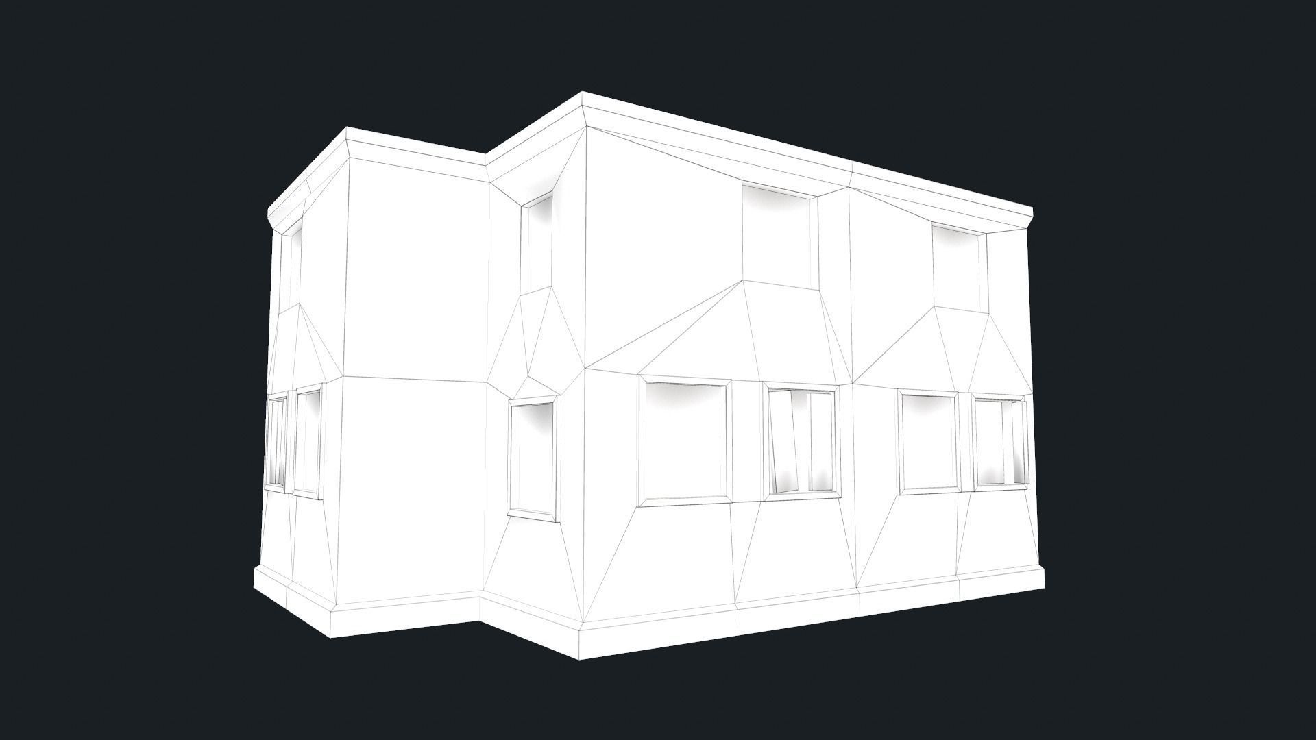 White House  Low-poly 3D model_5