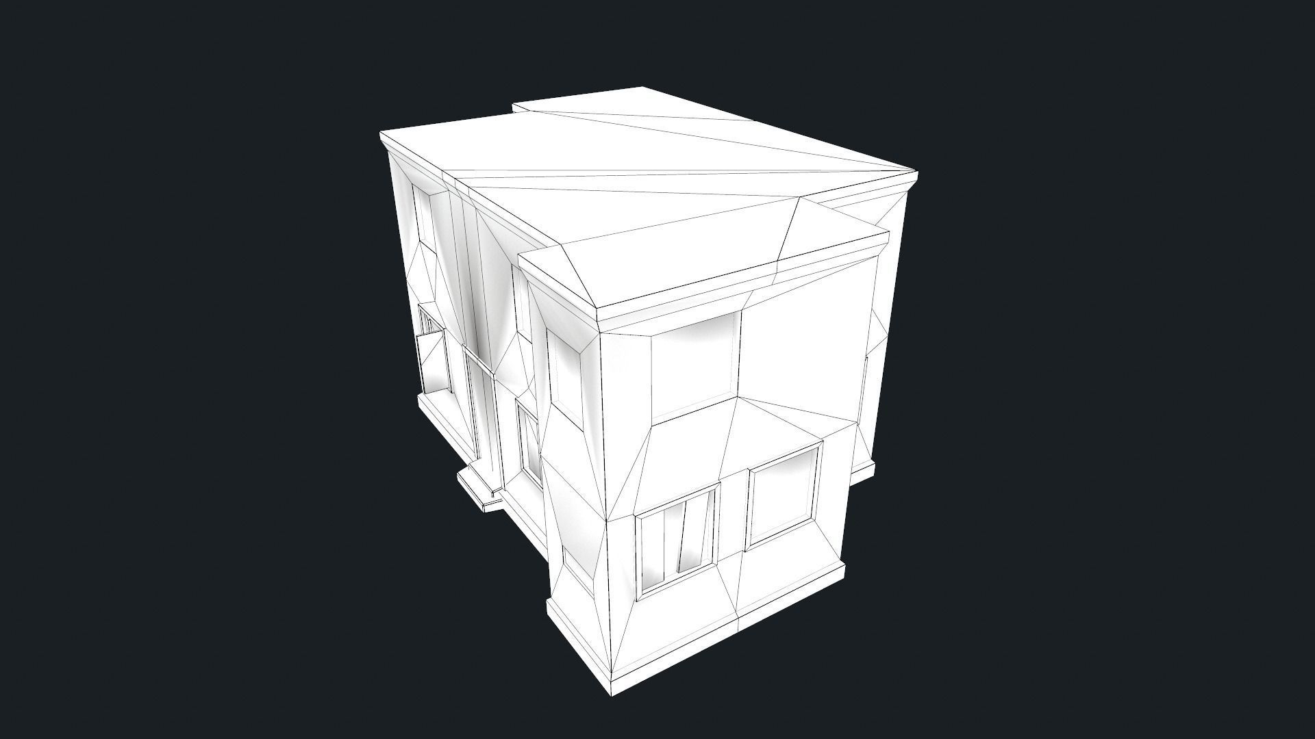 White House  Low-poly 3D model_8