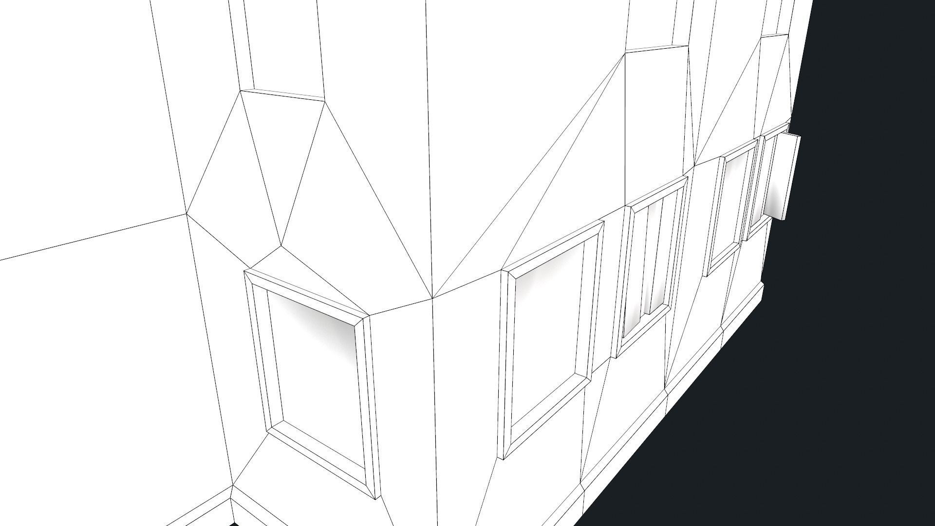 White House  Low-poly 3D model_7