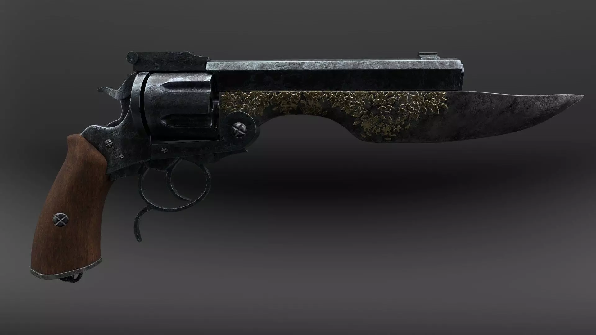 Gunblade revolver 3D model