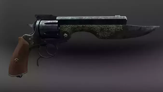 Gunblade revolver 3D model
