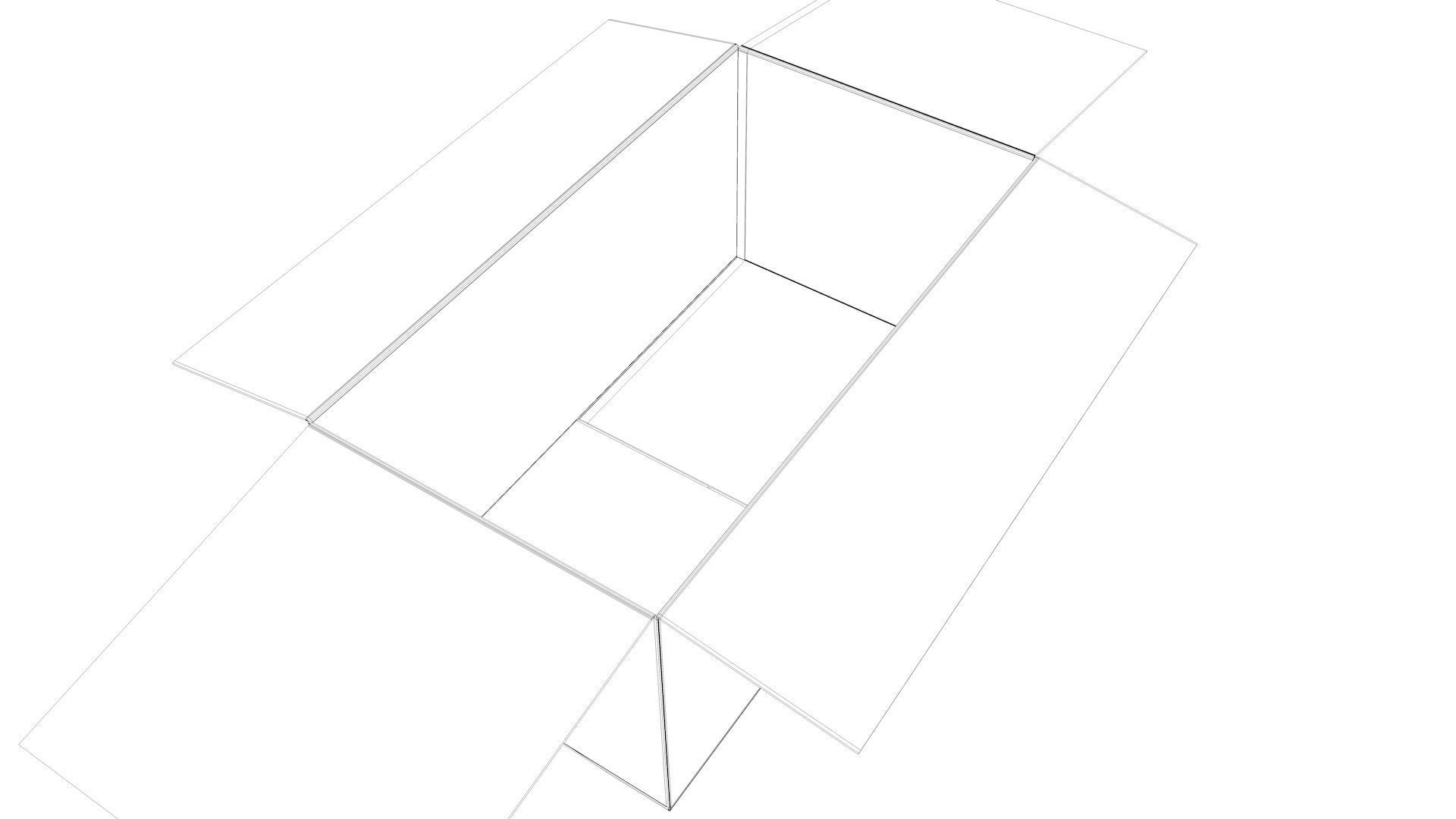 Cardboard Parcel Box Adjustable and Rigged  3D model_53