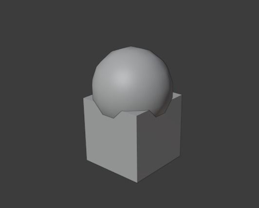 Shiny Metal Ball on Red Stand Low-poly 3D model_3