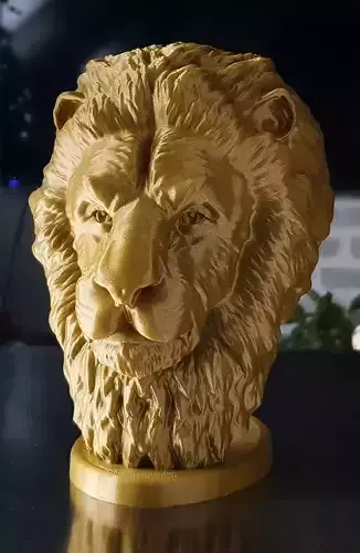 The Lion head sculpture 