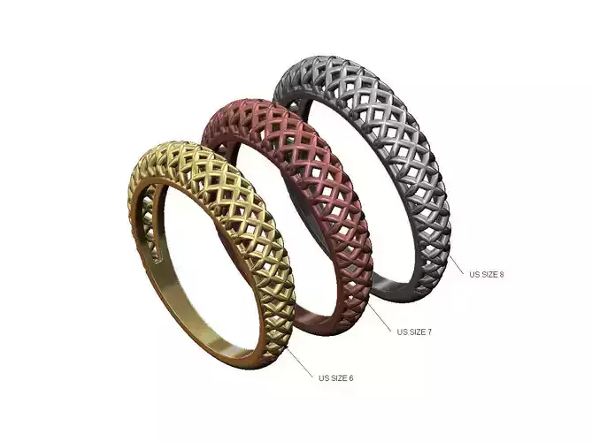 Wireframe dome ring