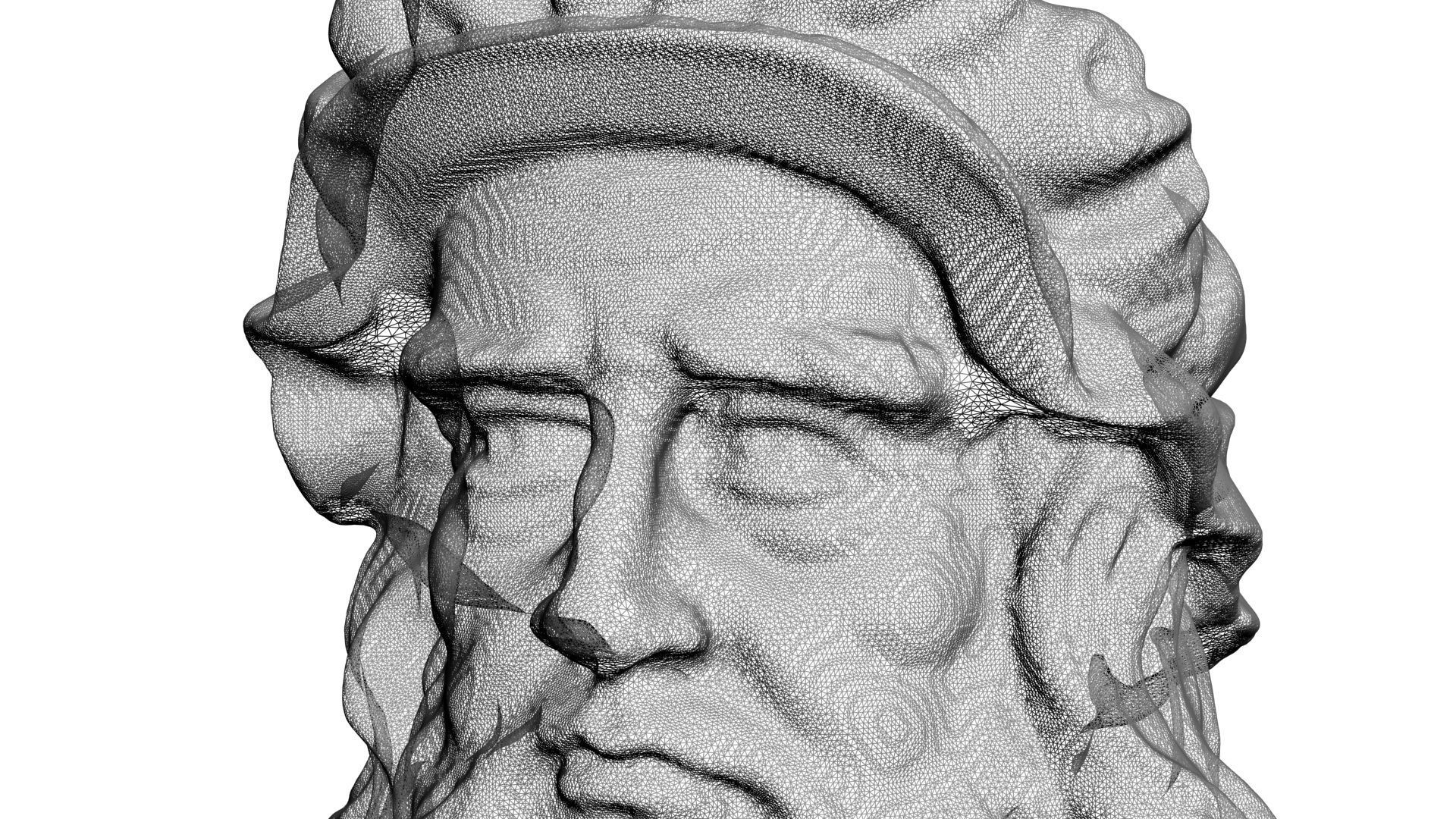 Leonardo Da Vinci Bust 3D model_6