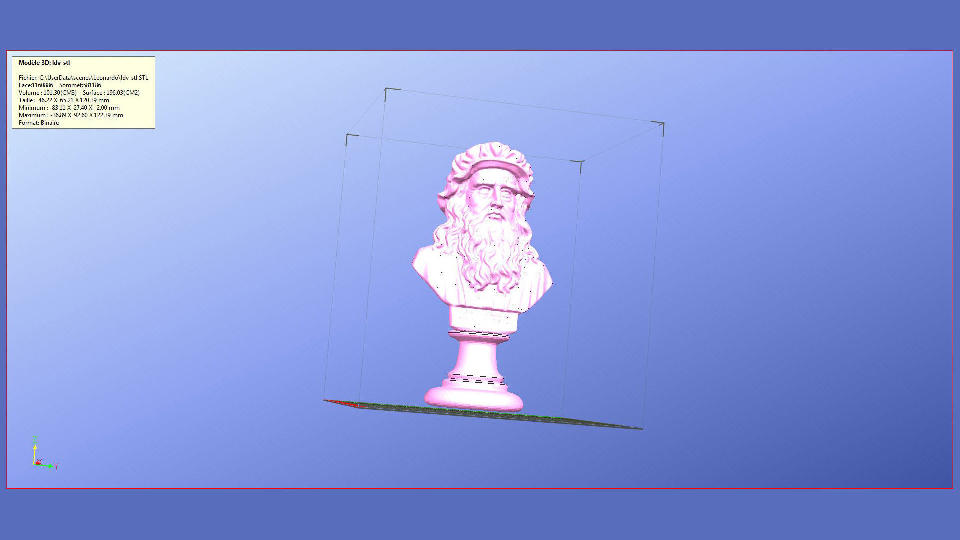 Leonardo Da Vinci Bust 3D model_7