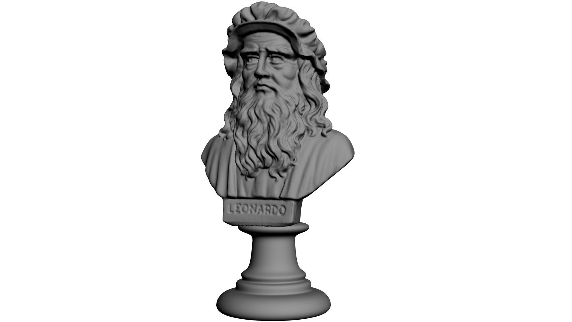 Leonardo Da Vinci Bust 3D model_5